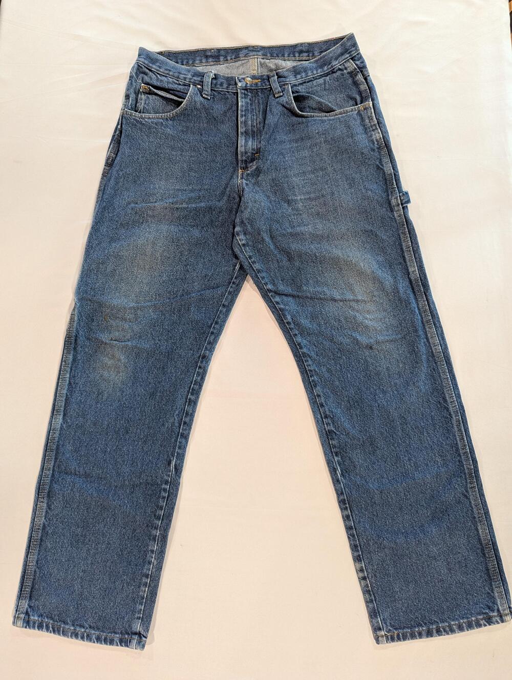 Red Kap Jeans Mens 34x32 Blue Med Wash Relaxed Straight Carpenter Denim Workwear